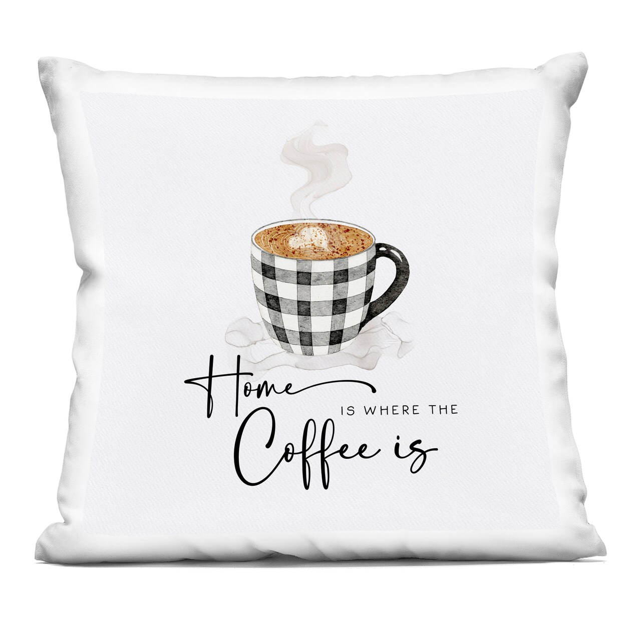 Stupell Industries Where The Coffee Is Decorative Printed Throw Pillow, design by Joy Hall, 18 x 7 x 18